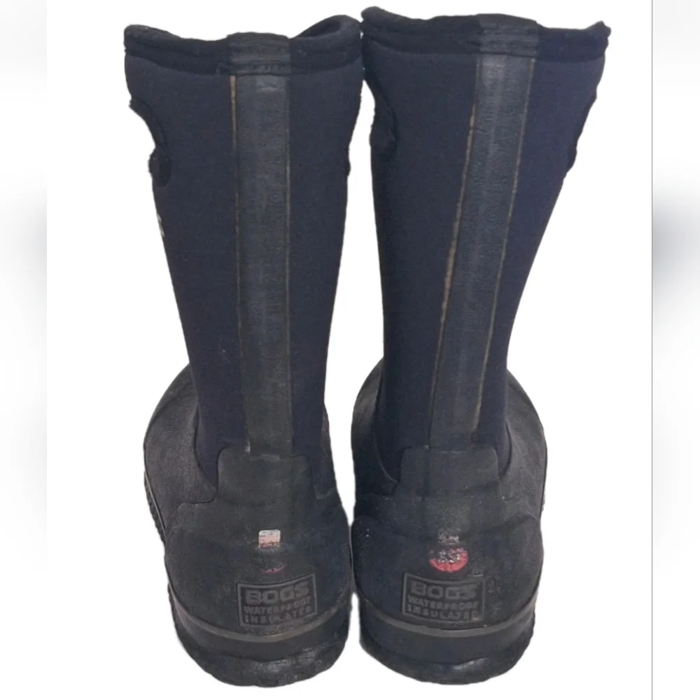 Bogs Classic High HA Black Insulated Waterproof Rubber Rain Boots Youth US 5